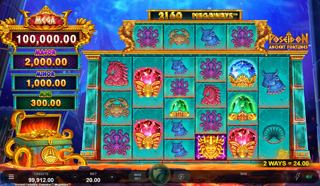 Ancient Fortunes Poseidon Megaways Slot